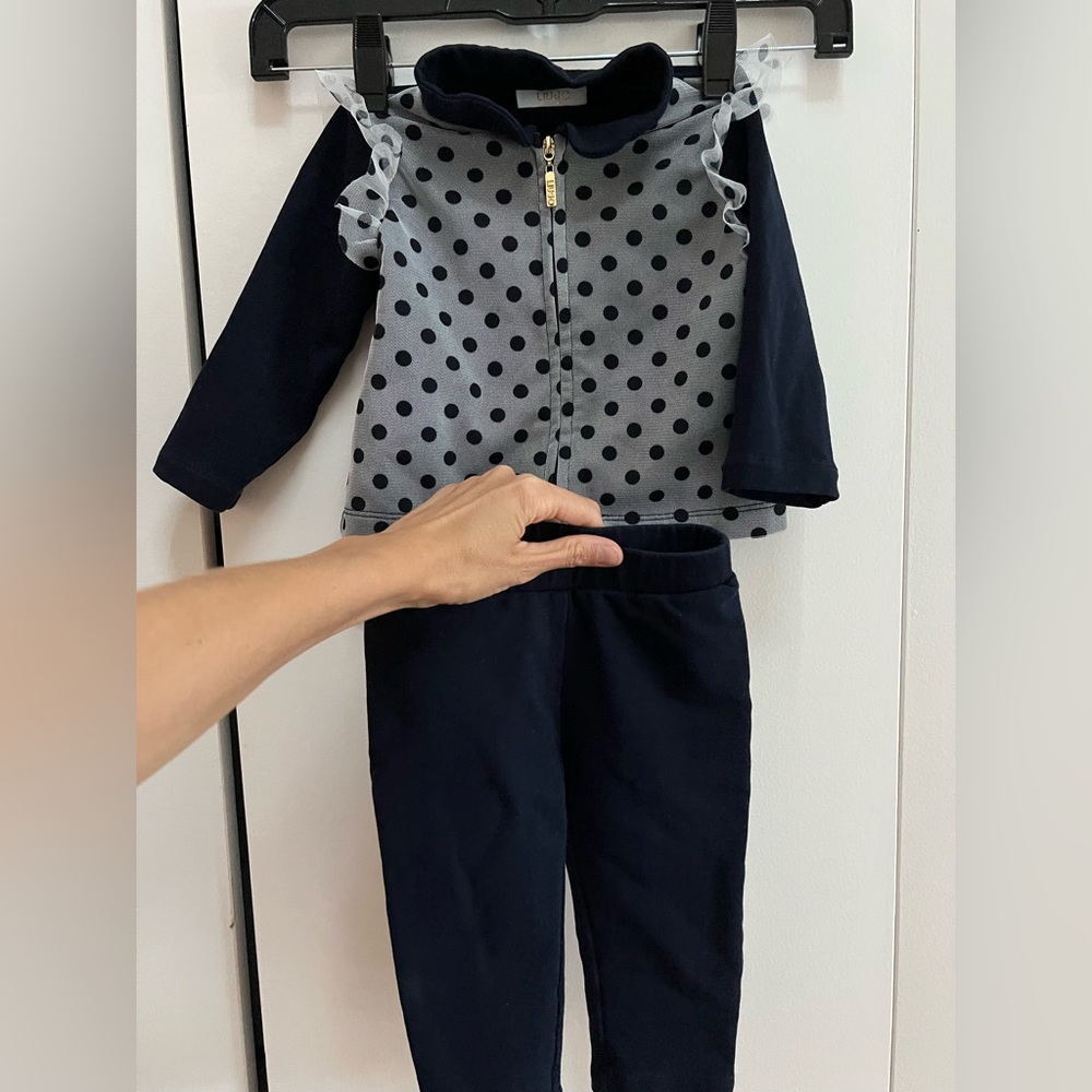 Liu Jo Baby Girl Navy Pants and Sweater Set